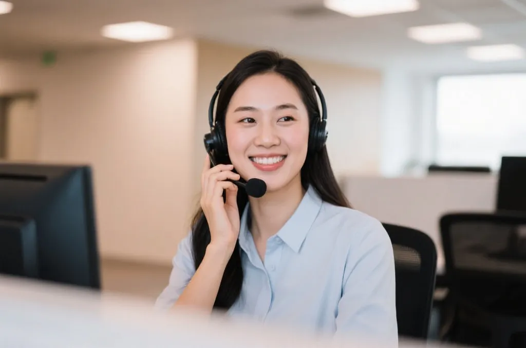 Professional 1 on 1 VIP customer support manager representing premium service